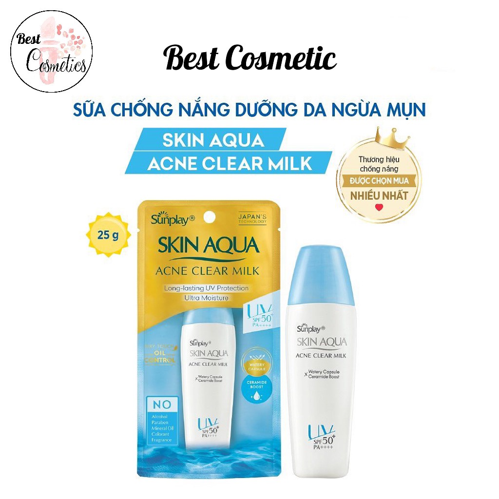 Kem Chống Nắng Dưỡng Da Ngừa Mụn Sunplay Sin Aqua SPF50 25g