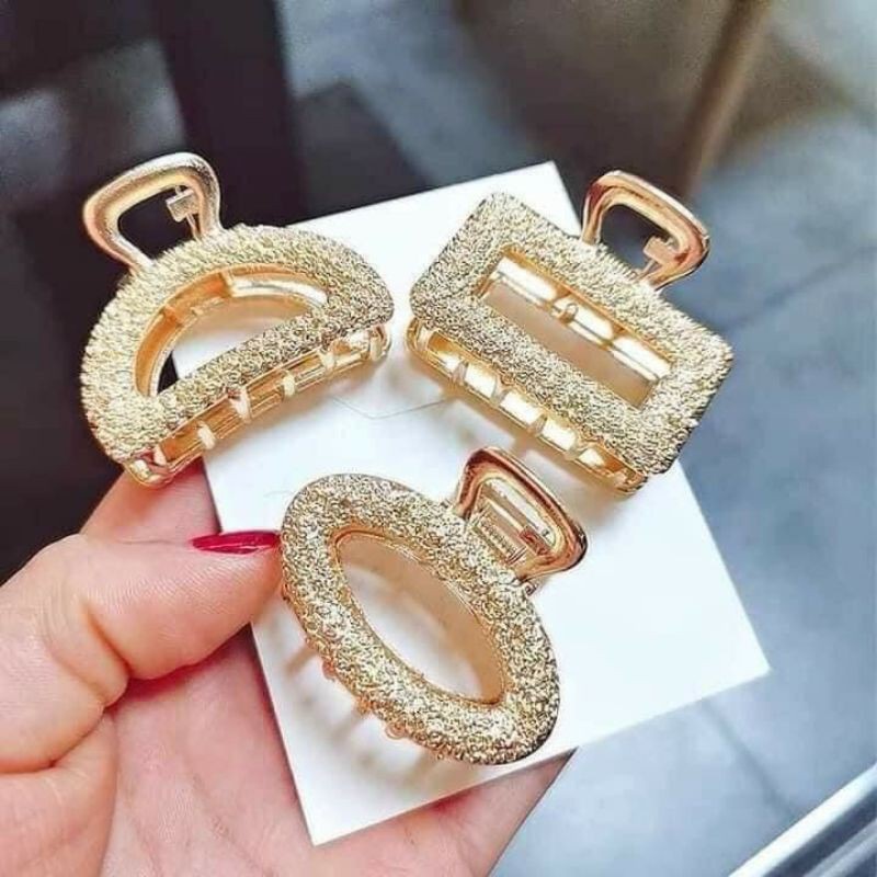 Set 5 Kẹp Tóc  Vàng Đồng Cực Xinh Hàng Cao Cấp Phong Cách Hàn Quốc