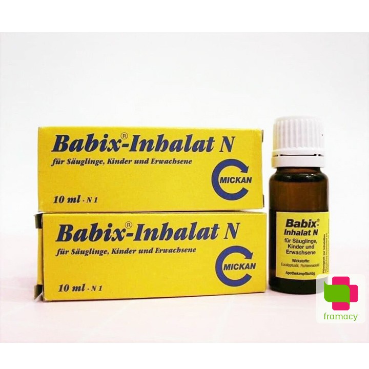 Tinh dầu Olbas For Children, Anh (12ml) & Babix Inhalat N Đức (10ml) giảm nghẹt mũi cho bé từ 1 tháng tuổi trở lên