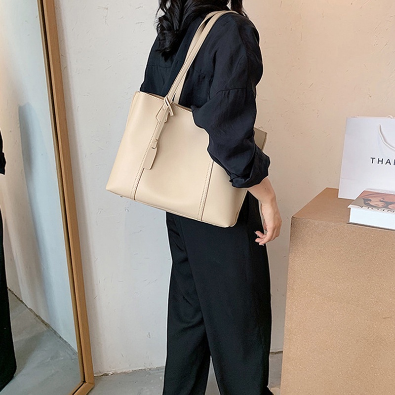 Túi Tote Đeo Vai Phong Cách Retro Đơn Giản Cho Nữ