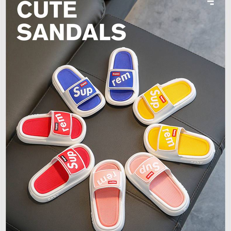 Dép Quai Ngang Đế Dày Thoáng Khí Thời Trang Cho Bé Trai Gái