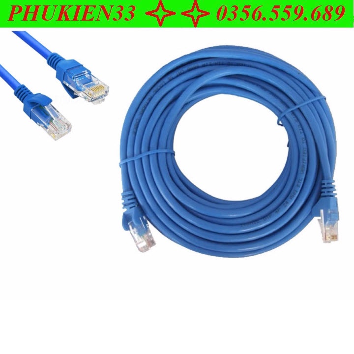 Dây mạng Cat 6 bấm sẵn 2 đầu 10m, 15m, 30m - Màu ngẫu nhiên