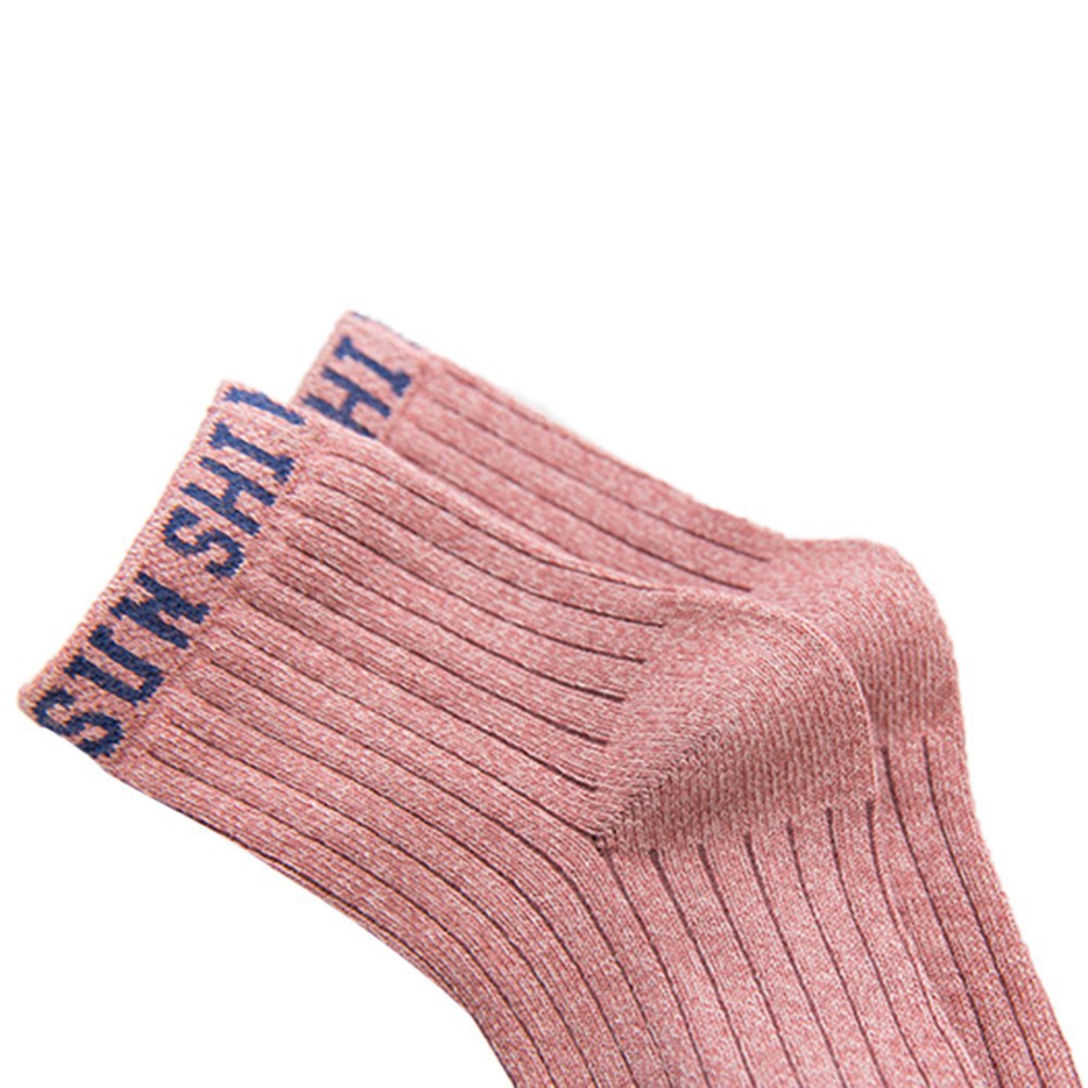 Set 5 Đôi Tất Cotton Hoạ Tiết Chữ Cho Bé 1-8 Tuổi