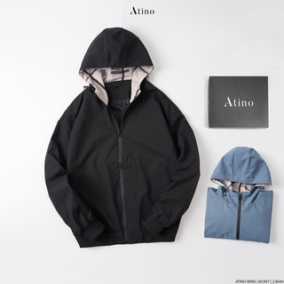 Áo khoác gió nam trơn hoodie atino trẻ trung vải gió ag2.8044