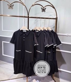 Bigsize Đầm đuôi cá viền túi D246