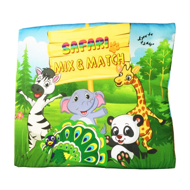 Sách vải tương tác chủ đề Safari Mix & Match