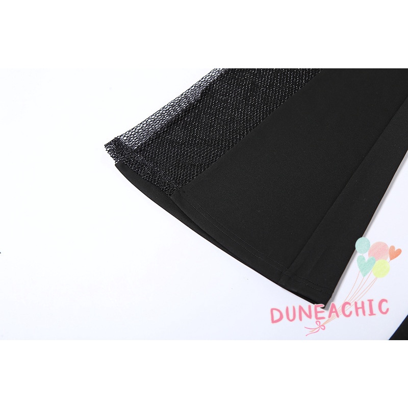 DUNEA Áo liền quần phối lưới thời trang cho nữ