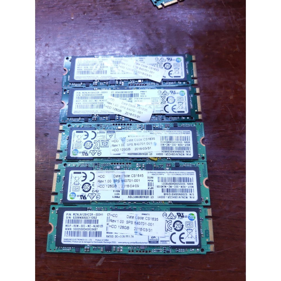 Ổ cứng SSD M2-SATA 128GB cũ các hãng