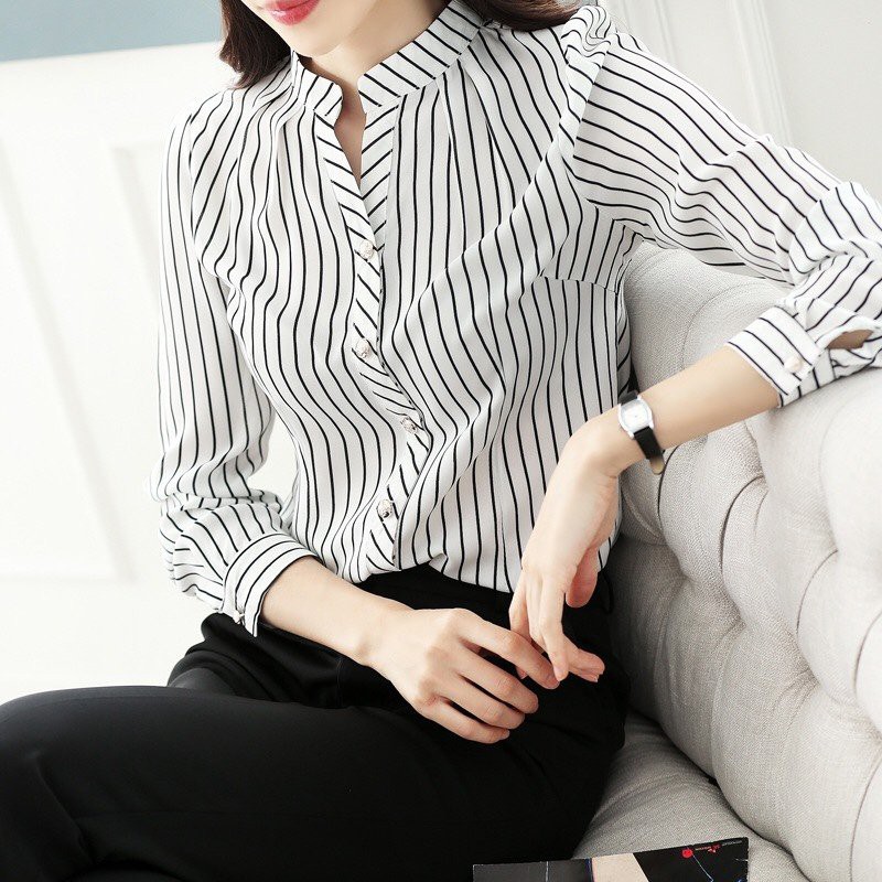 Sơ mi nữ kẻ sọc SM69