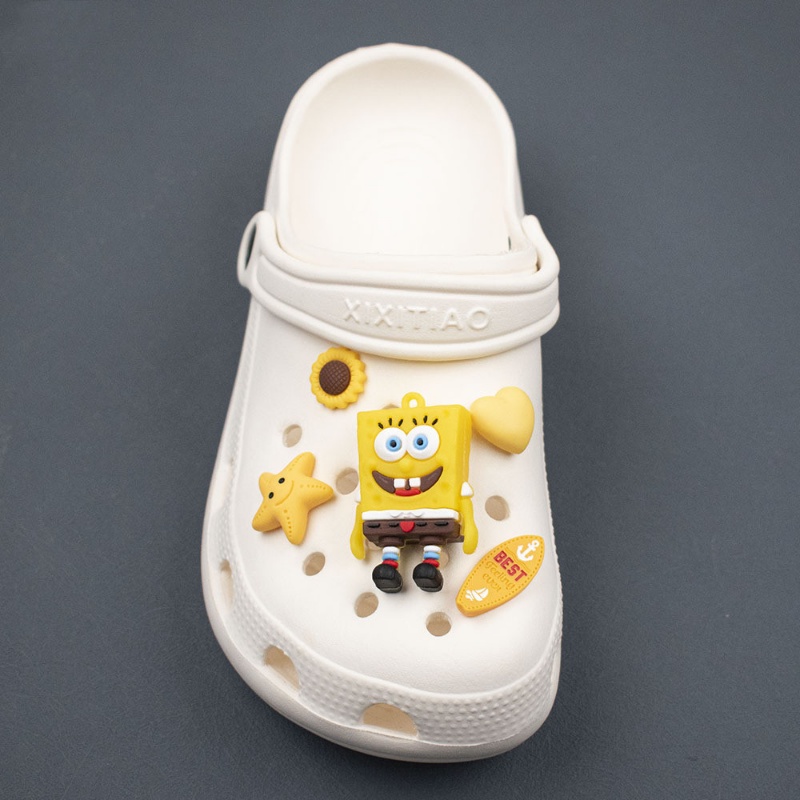 Bộ Phụ Kiện Nút Giày Ba Chiều Hình SpongeBob Squarepants Patrick Star Cho Búp Bê Charms