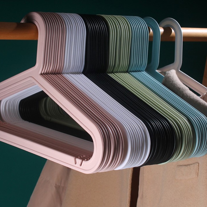 Set 10 Giá Đỡ Nhựa Treo Quần Áo Không Để Lại Dấu Vết Chống Trượt