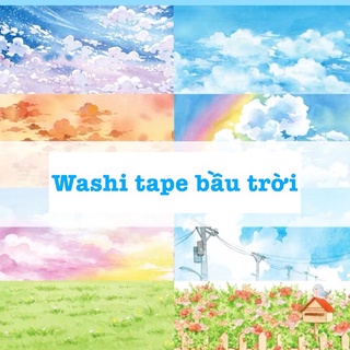 Washi tape bầu trời trang trí sổ DIY