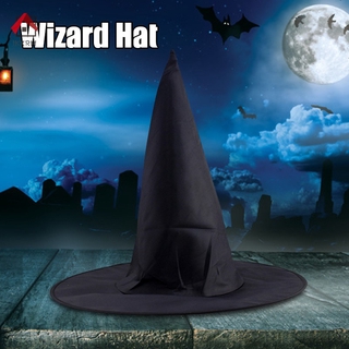 IKXRM Steeple Wizard Hats Halloween Black Witch Hat Costume Party Props Cosplay Decor Accessory