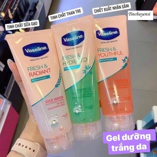Gel Dưỡng Trắng Da, dưỡng ẩm Vaseline Heathy White 180ml