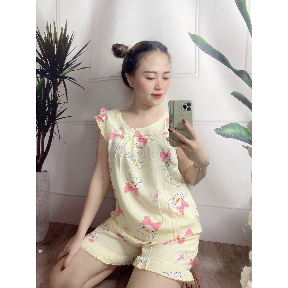 ĐỒ BỘ TOLE LANH 2 DA - ĐỒ BỘ MẶC NHÀ HỌA TIẾT DỄ THƯƠNG HOT HIT (ẢNH THẬT) CÓ SZ 40-75KG - TL44