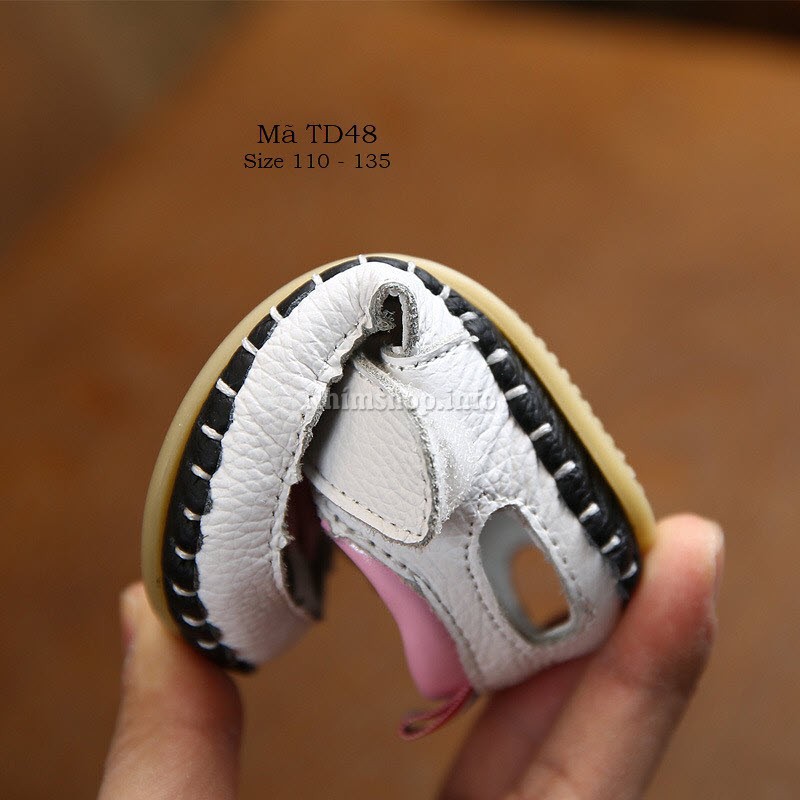 Dép sandal tập đi trẻ em LIMIBABY mềm mại da bò cho bé gái 0,1,2,3,4,5,6,7,8,9,10,11,12,13,14,15,16,17,18 tháng TD48