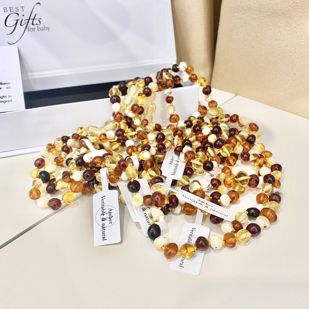 Vòng cổ hổ phách Baltic Amber cho bé Hàng chính hãng