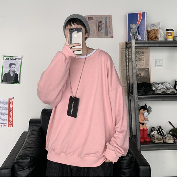 Áo Sweater Basic Nỉ Trơn Form rộng Unisex Chất Nỉ Đẹp Siêu Hot-A26 | BigBuy360 - bigbuy360.vn