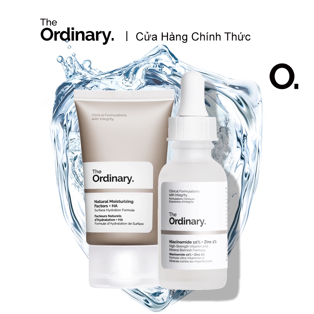 The Ordinary Dưỡng ẩm Gồm Niacinamide 10% + Zinc 1% / Natural Moisturizing Factors + HA 2x30ml (Có Bán Lẻ)