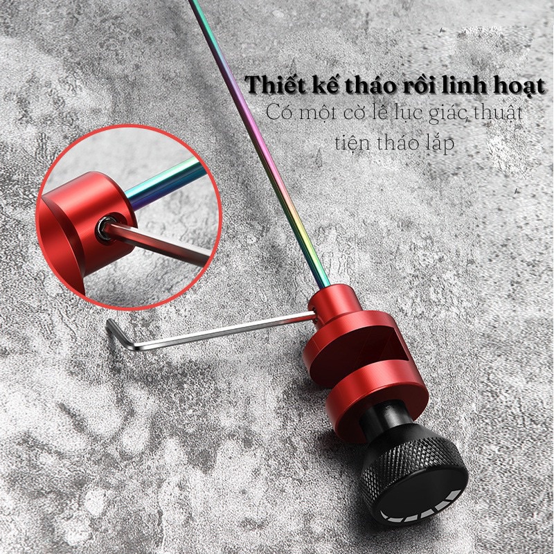 gạt cá gắn rọng titan 7 màu, hàng cao cấp, câu tốc độ, phù hợp đánh lưỡi không ngạnh