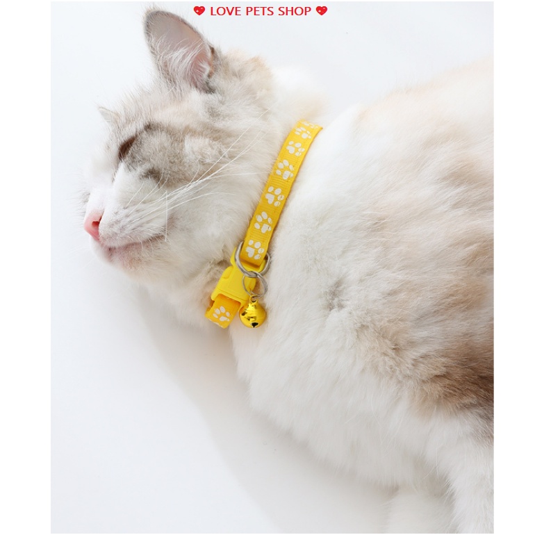VÒNG CỔ CHO MÈO, CÚN NHỎ CÓ CHUÔNG GIAO MÀU THEO YÊU CẦU -  LOVE PETS SHOP