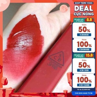 Son kem 3ce loud lip tint màu #macaron red đỏ tươi
