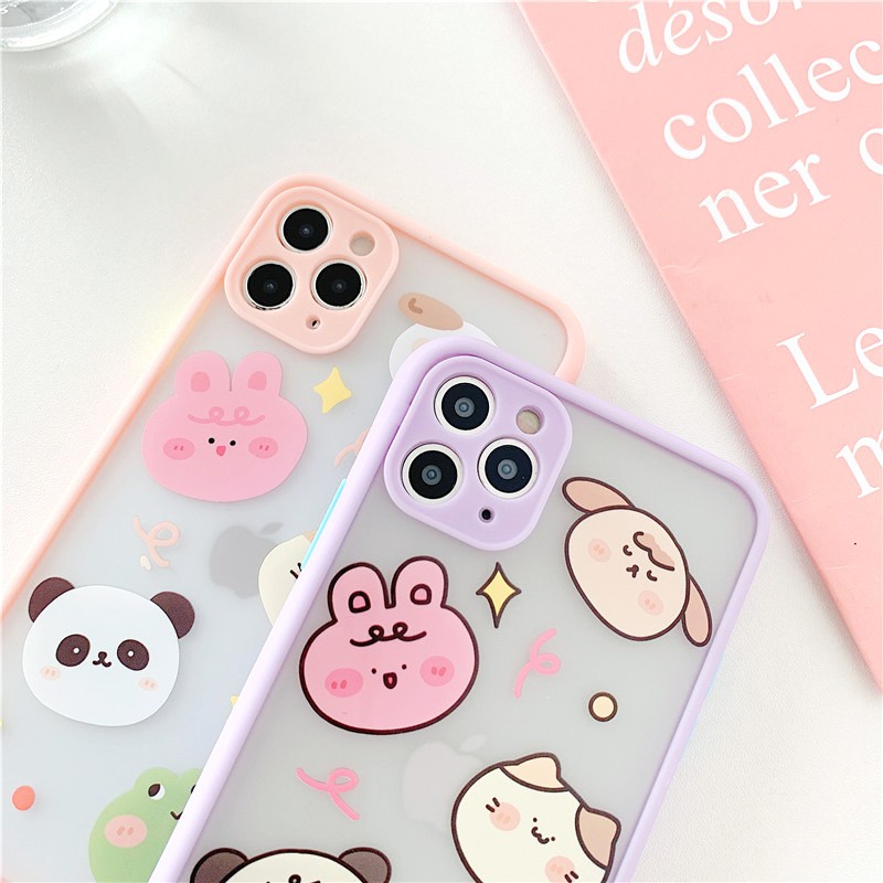 Ốp lưng iphone Thú tí hon nhám viền nổi cong 5/5s/6/6plus/6s/6splus/7/7plus/8/8plus/x/xr/xs/11/12/pro/max/plus/promax | BigBuy360 - bigbuy360.vn