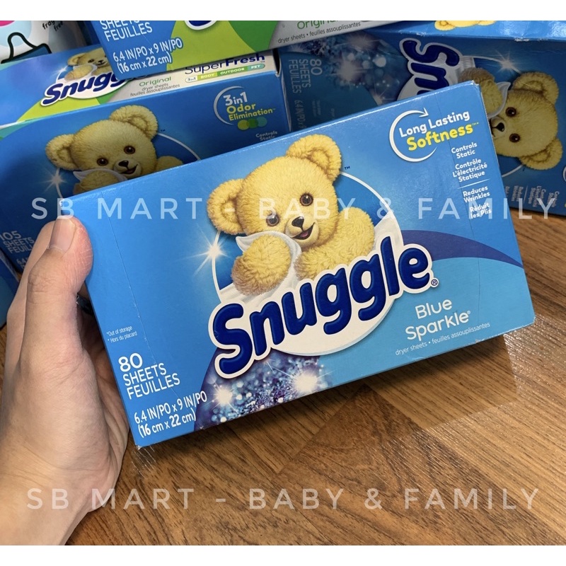 Giấy thơm quần áo Snuggle hộp 80 tờ / mùi thơm dịu nhẹ, tươi mát