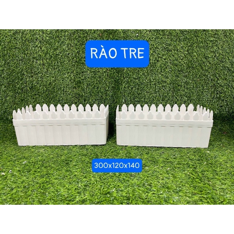 Chậu nhựa hình hàng rào ( Rào Tre) trồng cây ,trồng hoa siêu đẹp hàng e sẵn ạ