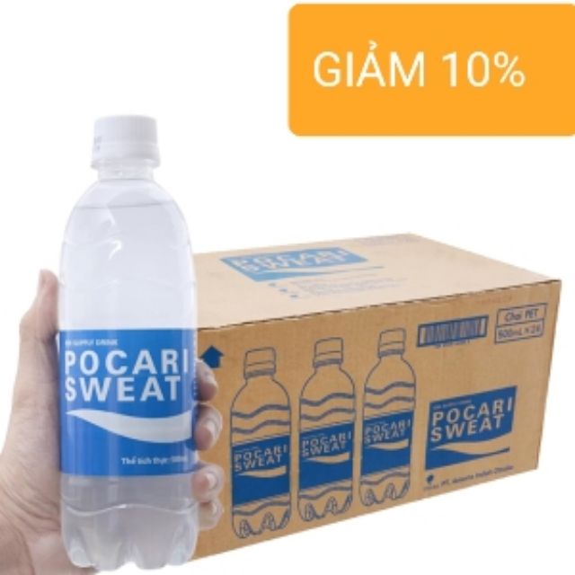 Thùng 24 chai nước khoáng I-on Pocari Sweat 500ml | BigBuy360 - bigbuy360.vn