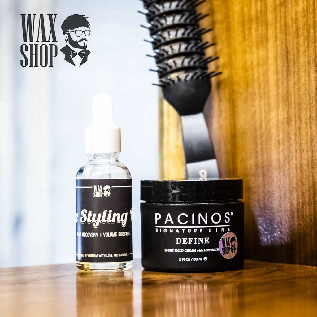 Sáp Vuốt Tóc Pacinos Define ⚡[Bao Test] ⚡Siêu Giữ Nếp Tóc tới 24 Tiếng, Tặng Kèm Pre-Styling Oil và Lược (Được Chọn)