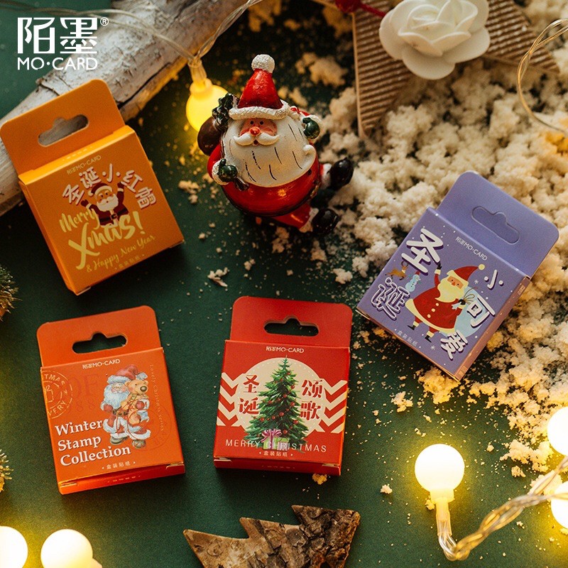 Hộp 45 hình dán trang trí giáng sinh noel