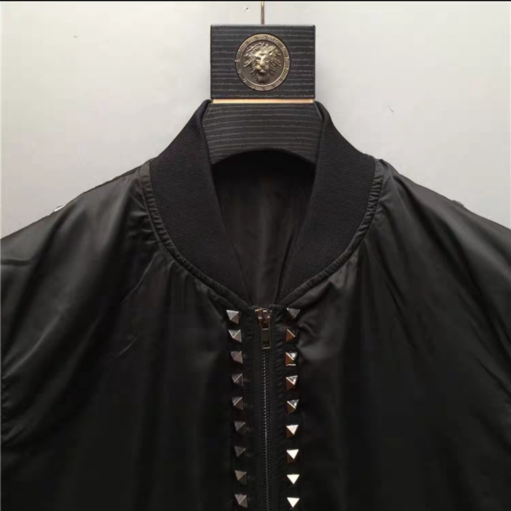 Áo Bomber Nỉ Đinh Vuông Dày Dặn ❤ Áo Khoác Jacket Dáng Rộng NVA192