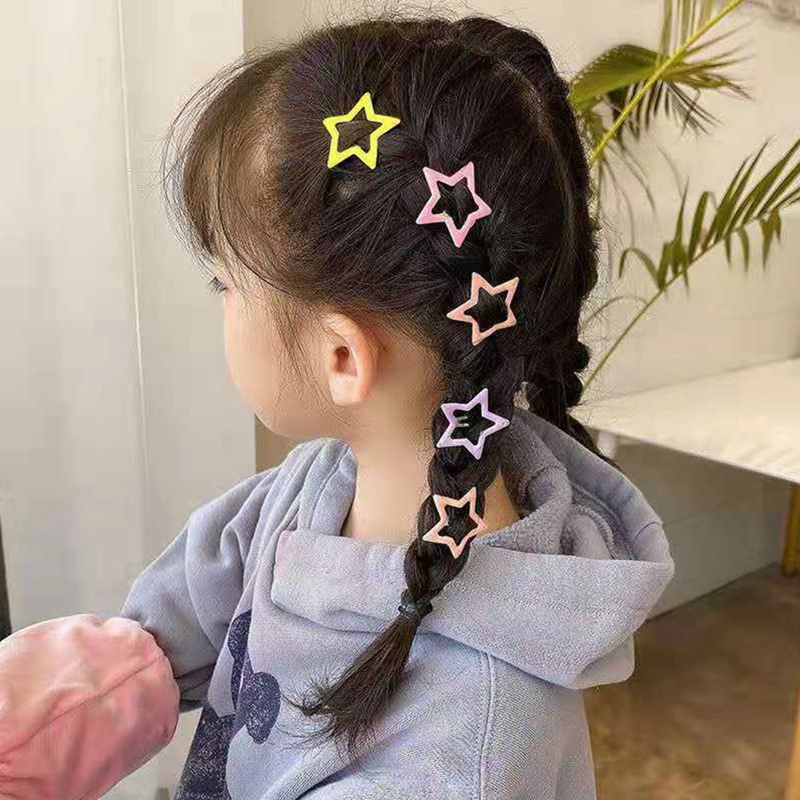 Set Kẹp Tóc Hình Ngôi Sao Năm Cánh Dễ Thương Cho Bé Gái