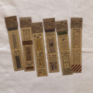 P071 - Ticket sticker - Set 3 miếng sticker dạng vé