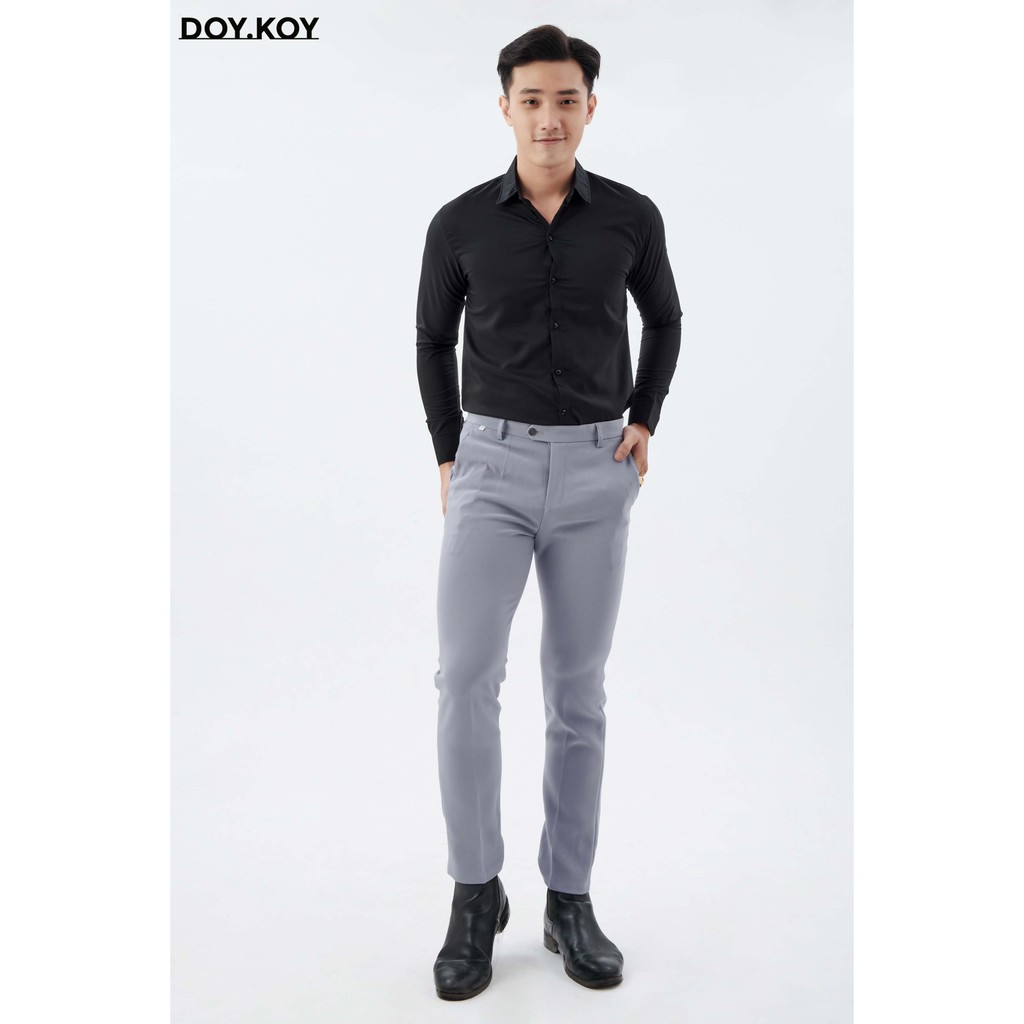Quần tây nam công sở lịch lãm quần tây nam Hàn Quốc ống ôm đen, xám, xám đậm- DOY.KOY | BigBuy360 - bigbuy360.vn