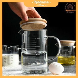 Cốc chia vạch pha sữa bằng thuỷ tinh chịu nhiệt - Dung tích 350ml, 500ml & 1000ml