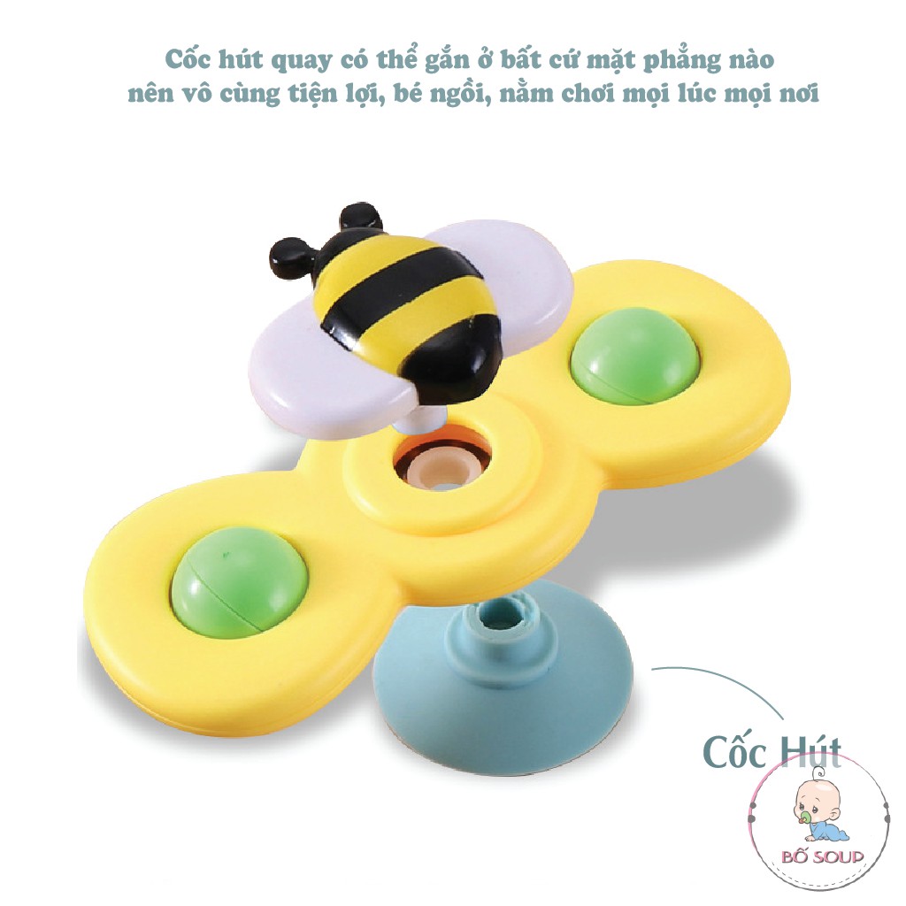 Con Quay Spinner Hình Côn Trùng Giúp Trẻ Vận Động Phát Triển, Đồ Chơi Bồn Tắm Cho Bé