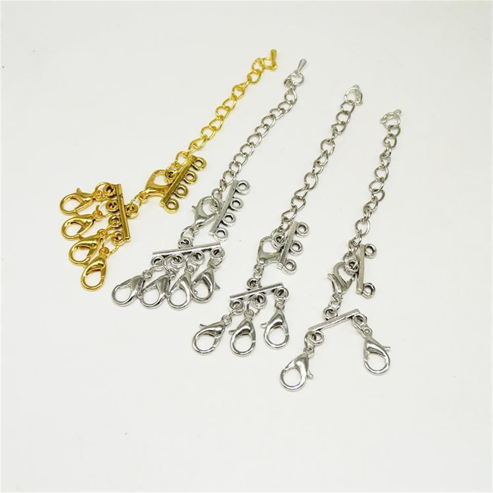 ORIENTLII Móc Khóa Đa Sợi Orentlii 4 Hàng|Vòng cổ 2 Tầng Nhiều Màu Sắc Dùng Làm Trang Sức DIY