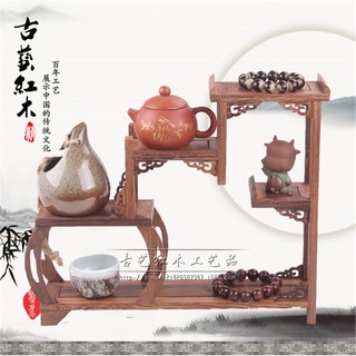 Kệ Gỗ Gụ Để Bàn Trà Kiểu Cổ Xưa Chuyên Dùng Cho Văn Phòng