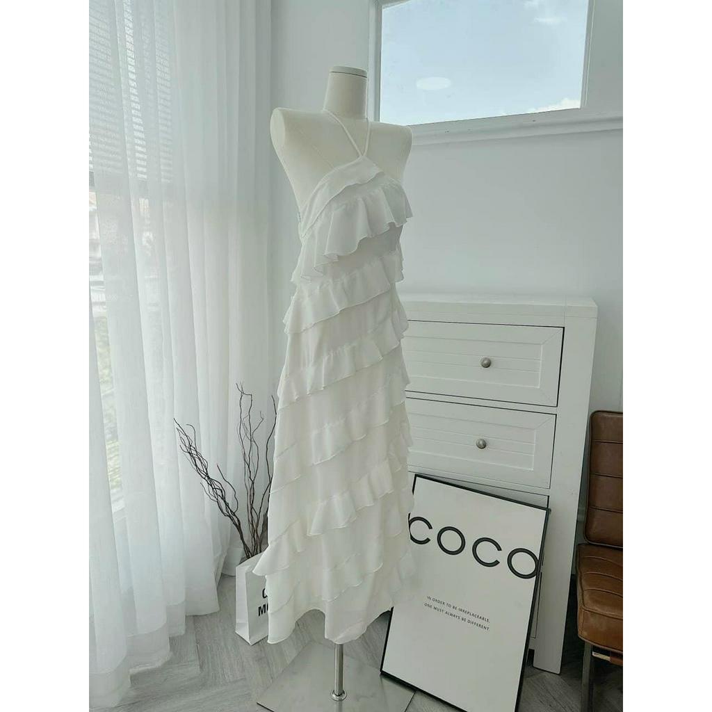 Đầm maxi nữ chất voan cao cấp thiết kế cổ yếm , quây tua theo dáng váy siêu yêu mặc đi dã ngoại,chụp ảnh hút mắt