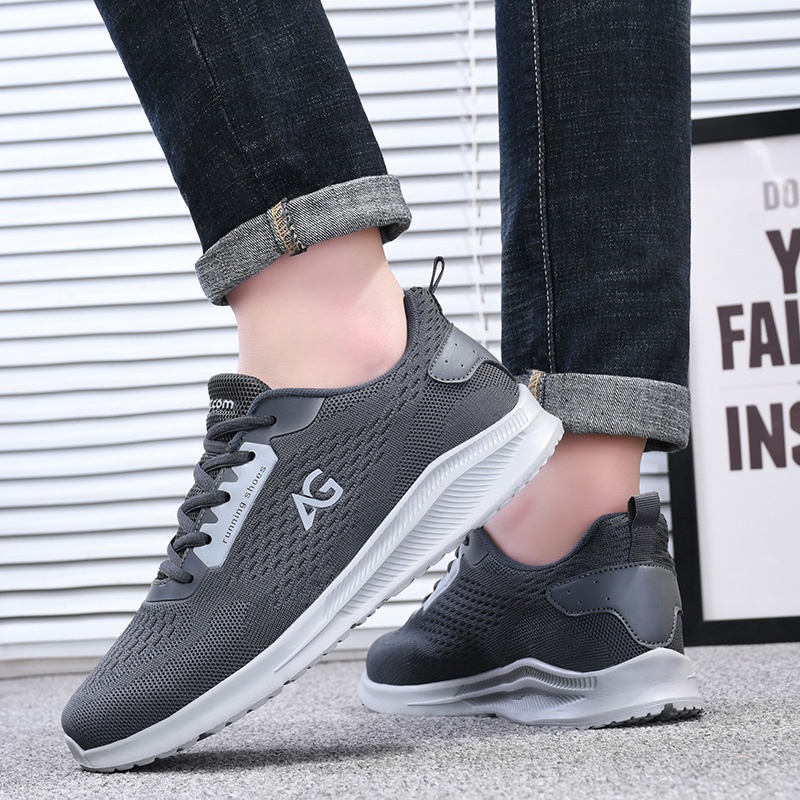 Giày thể thao nam AG0132, mẫu giày sneakers thoáng khí, êm nhẹ, thích hợp đi dã ngoại và tập luyện (Ảnh thật)