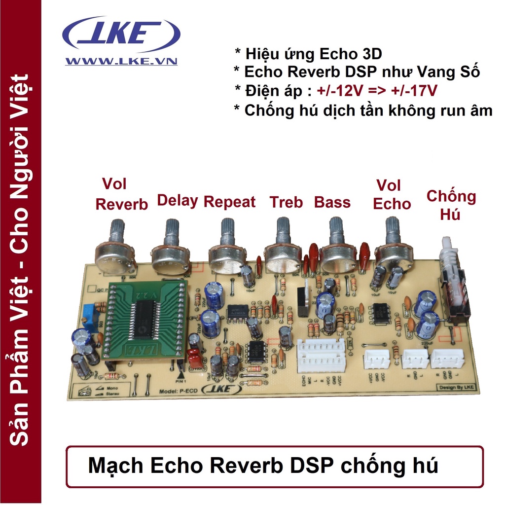 Mạch echo reverb chống hú hiệu quả. nâng cấp ampli karaoke