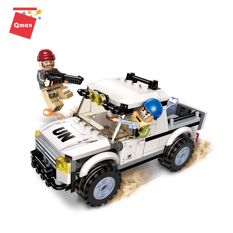 Xe quân sự  Phục kích bất ngờ 3201 - Bộ đồ chơi xếp hình lego Qman