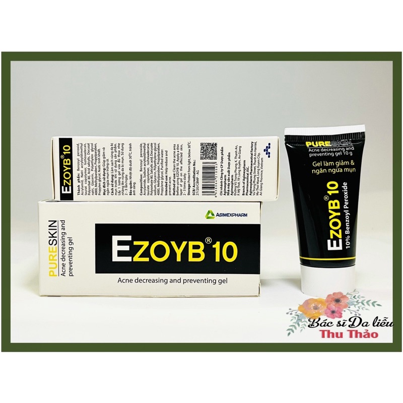 [10g] GEL GIẢM MỤN EZOYB 10 (BENZOYL PEROXIDE - BPO 10%)