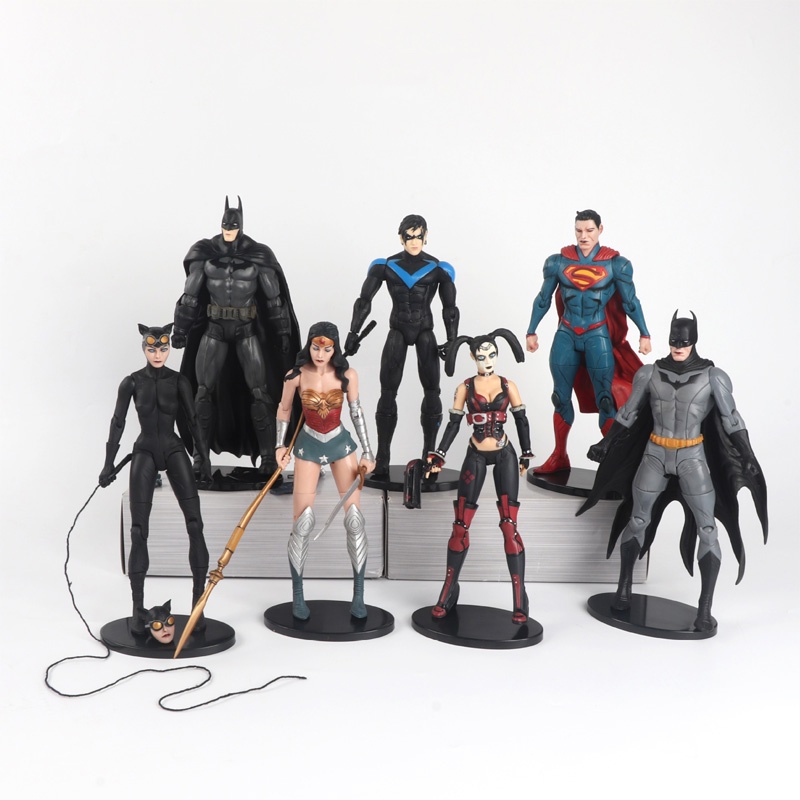Mô Hình Nhân Vật Siêu Anh Hùng Dc Batman Superman Wonder Woman Harley Quinn Robin