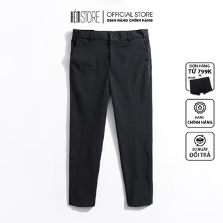 | Satoshi | Quần tây lưng thun dáng vừa màu xám đen SAQT16 chất cotton nhẹ, form slimfit, chống nhăn xù