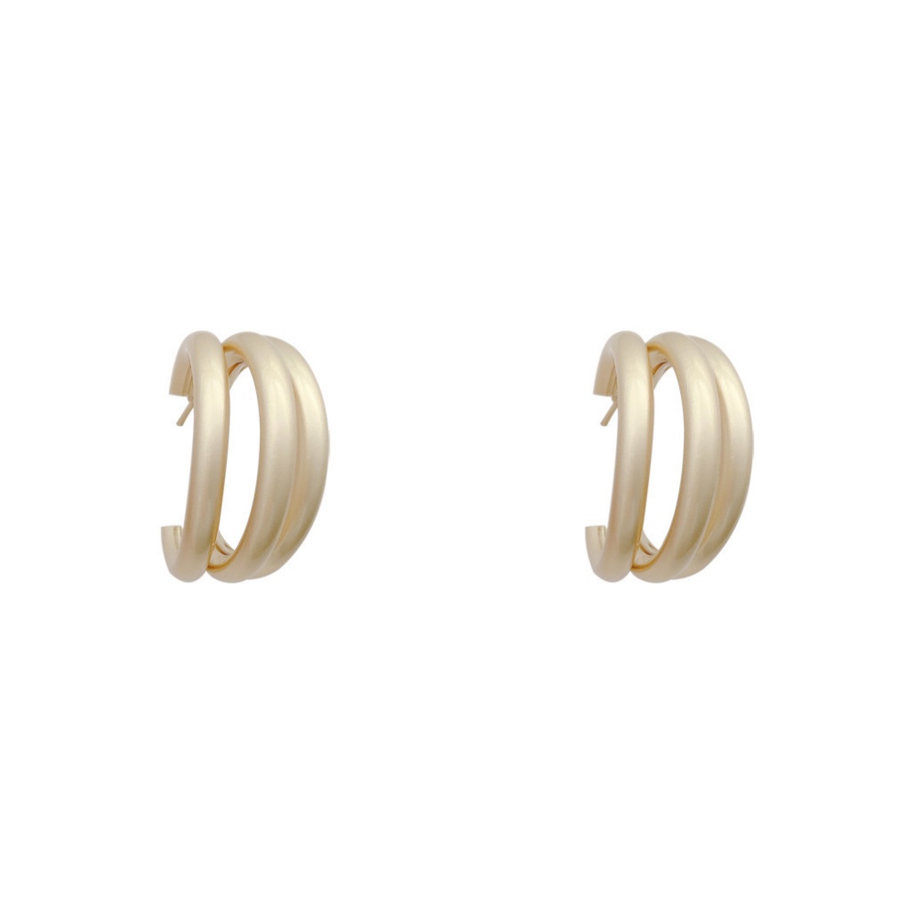 Khuyên tai nữ, bông tai vòng tròn 3 lớp hot trend Trang sức Ciao Amor - KT0285