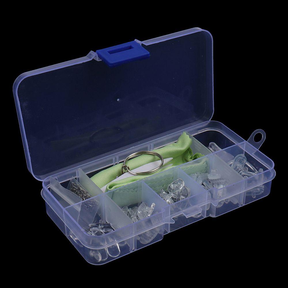 Bộ Dụng Cụ Sửa Chữa Mắt Kính Bằng Silicone Mini Kèm Tua Vít Và Đệm Mũi