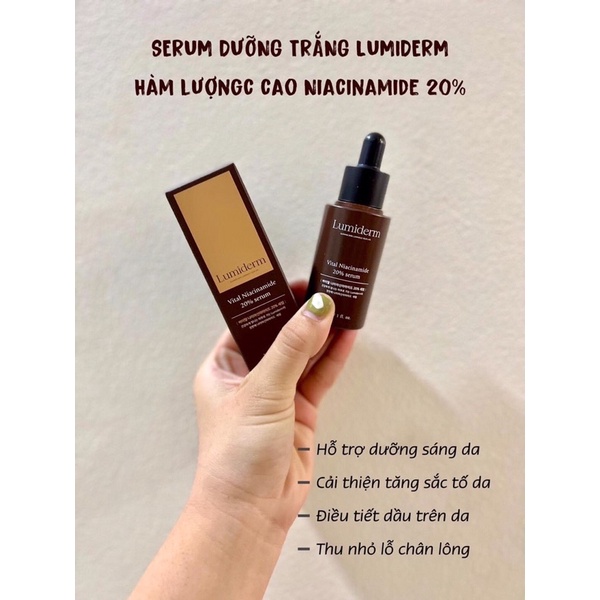 Serum Dưỡng Trắng Niacinamide B3 20% Lumiderm 30ml MINA BEAUTY